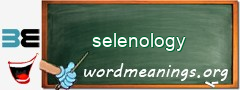 WordMeaning blackboard for selenology